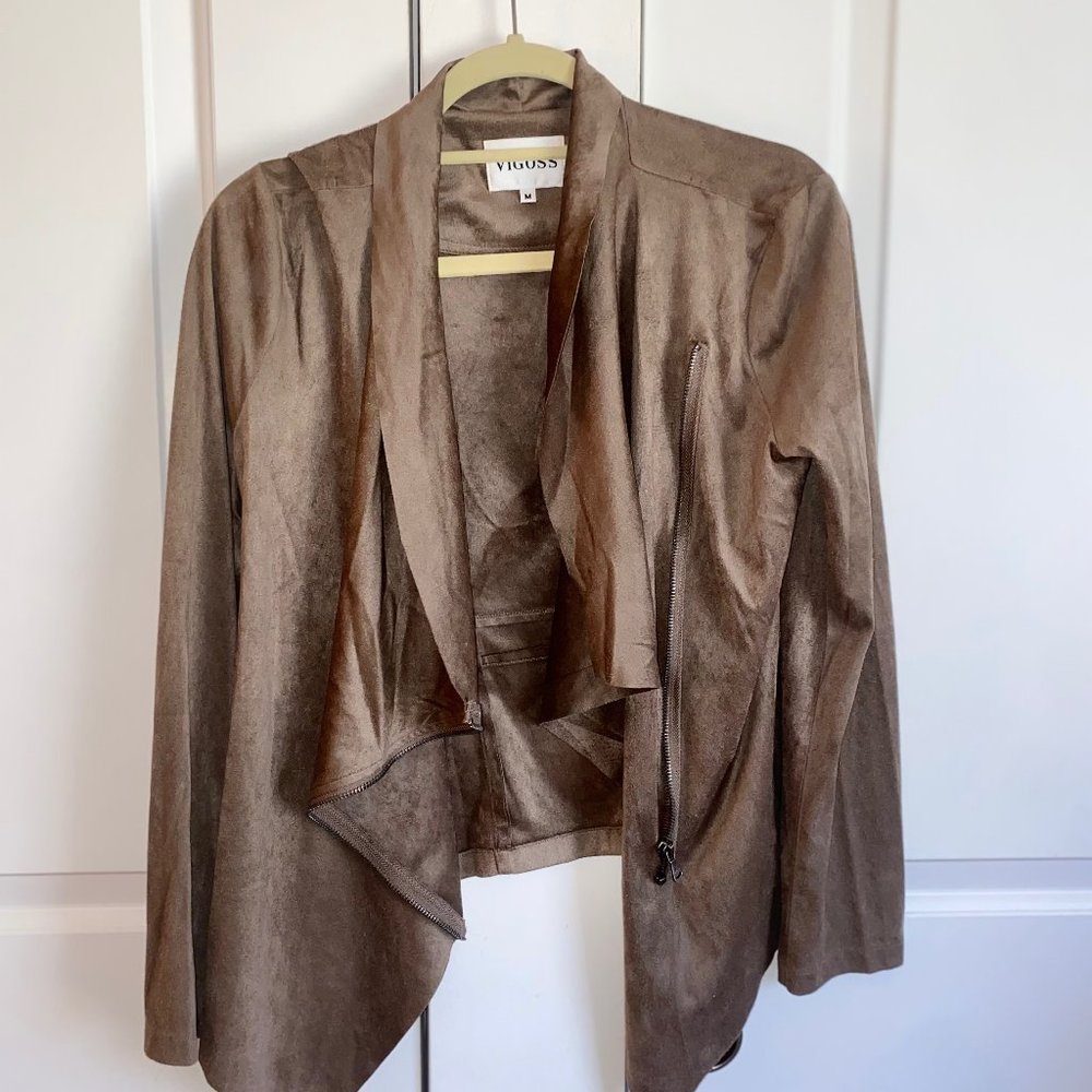 Vigoss Medium Suede Brown Jacket Lightweight